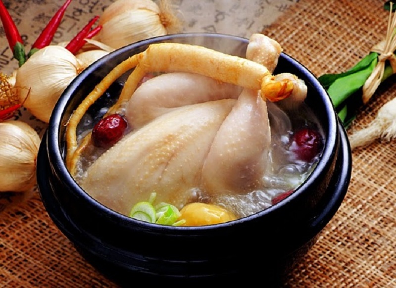 Korean Ginseng Chicken soup (samgyetang)